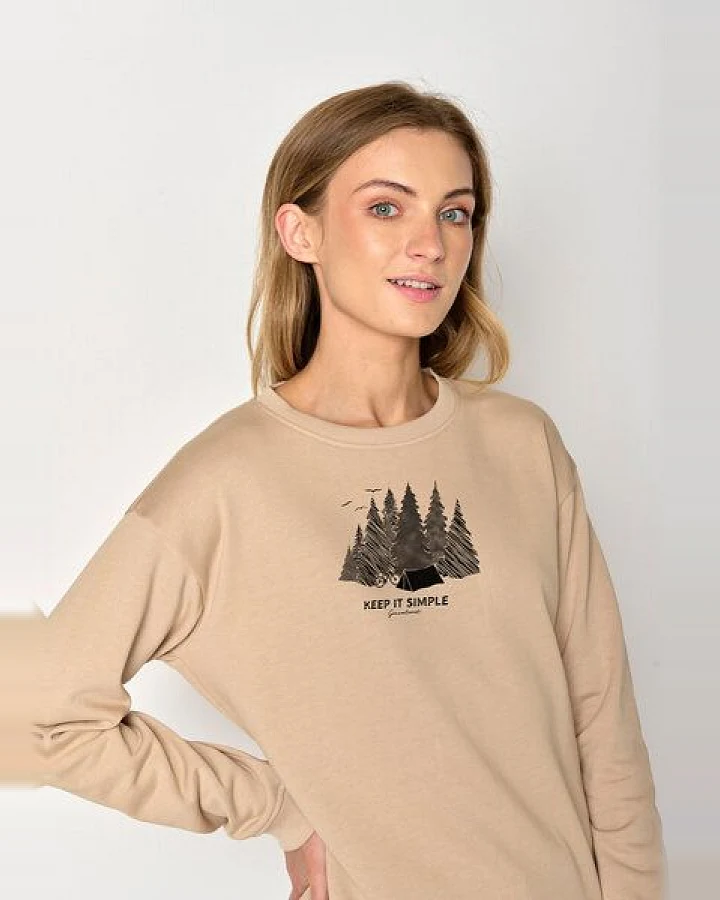 GREENBOMB Nature Camping Canty - Gemütliches Sweatshirt aus Bio-Baumwolle / hochwertiger Print / GOTS / Fair & Vegan
