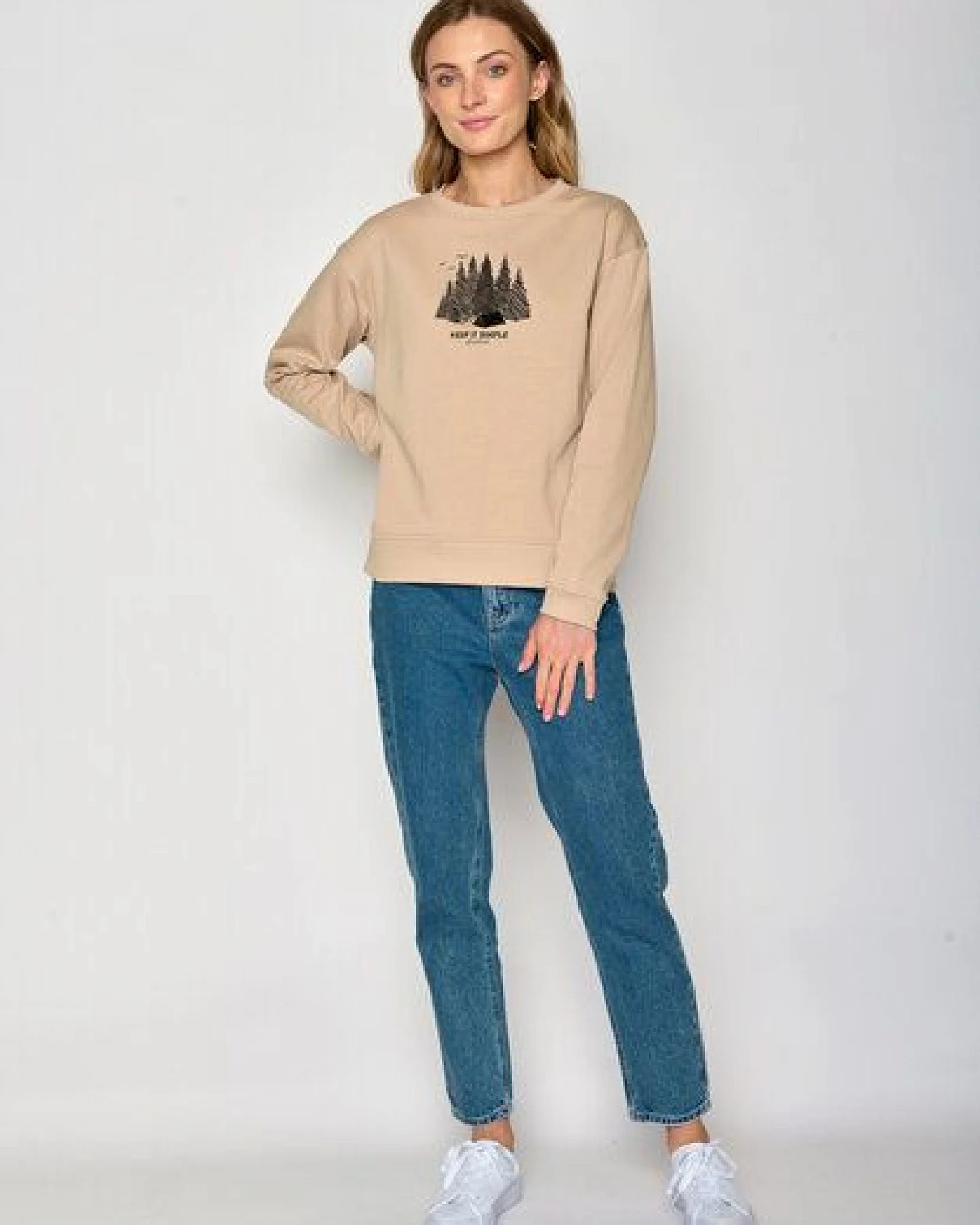GREENBOMB Nature Camping Canty - Gemütliches Sweatshirt aus Bio-Baumwolle / hochwertiger Print / GOTS / Fair & Vegan – Ansicht 2