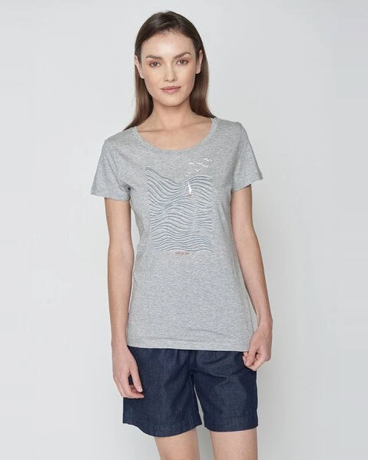 GREENBOMB Nature High Sea Loves - Sportliches T-Shirt aus Bio-Baumwolle / hochwertiger Print / GOTS / Fair & Vegan