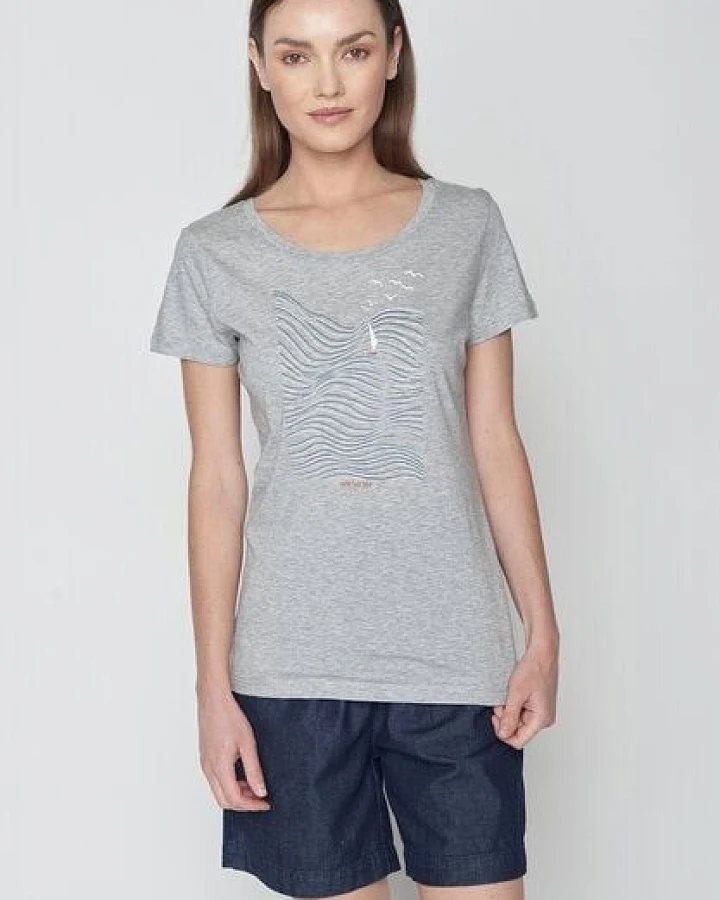 GREENBOMB Nature High Sea Loves - Sportliches T-Shirt aus Bio-Baumwolle / hochwertiger Print / GOTS / Fair & Vegan