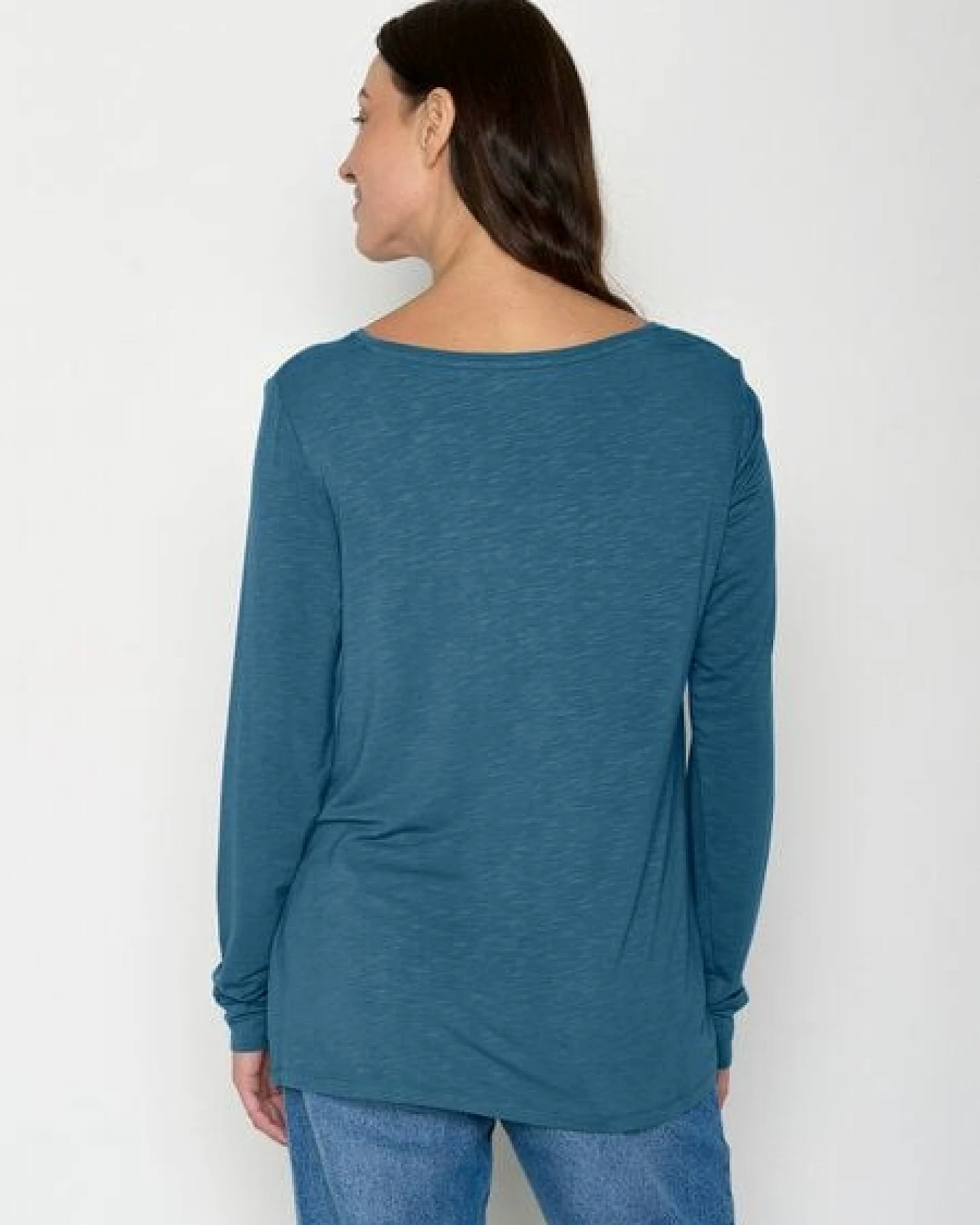 GREENBOMB Basic Mind - Lässiges Longsleeve aus Viskose (LENZING ECOVERO) Mix / Fair & Vegan – Ansicht 4