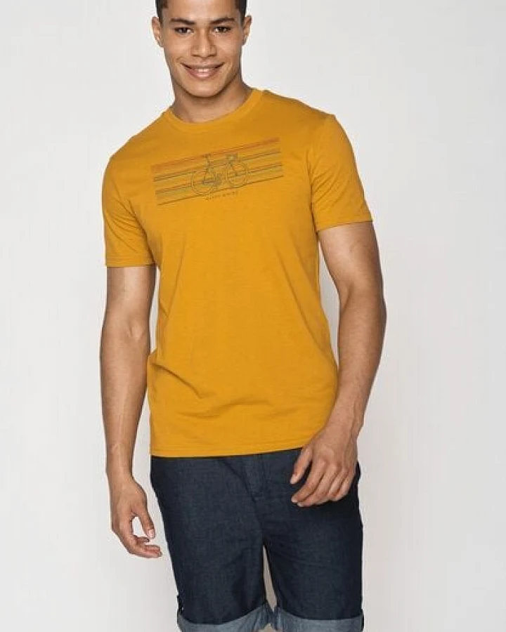 GREENBOMB Bike Happy Guide - Sportliches T-Shirt aus Bio-Baumwolle / hochwertiger Print / GOTS / Fair & Vegan