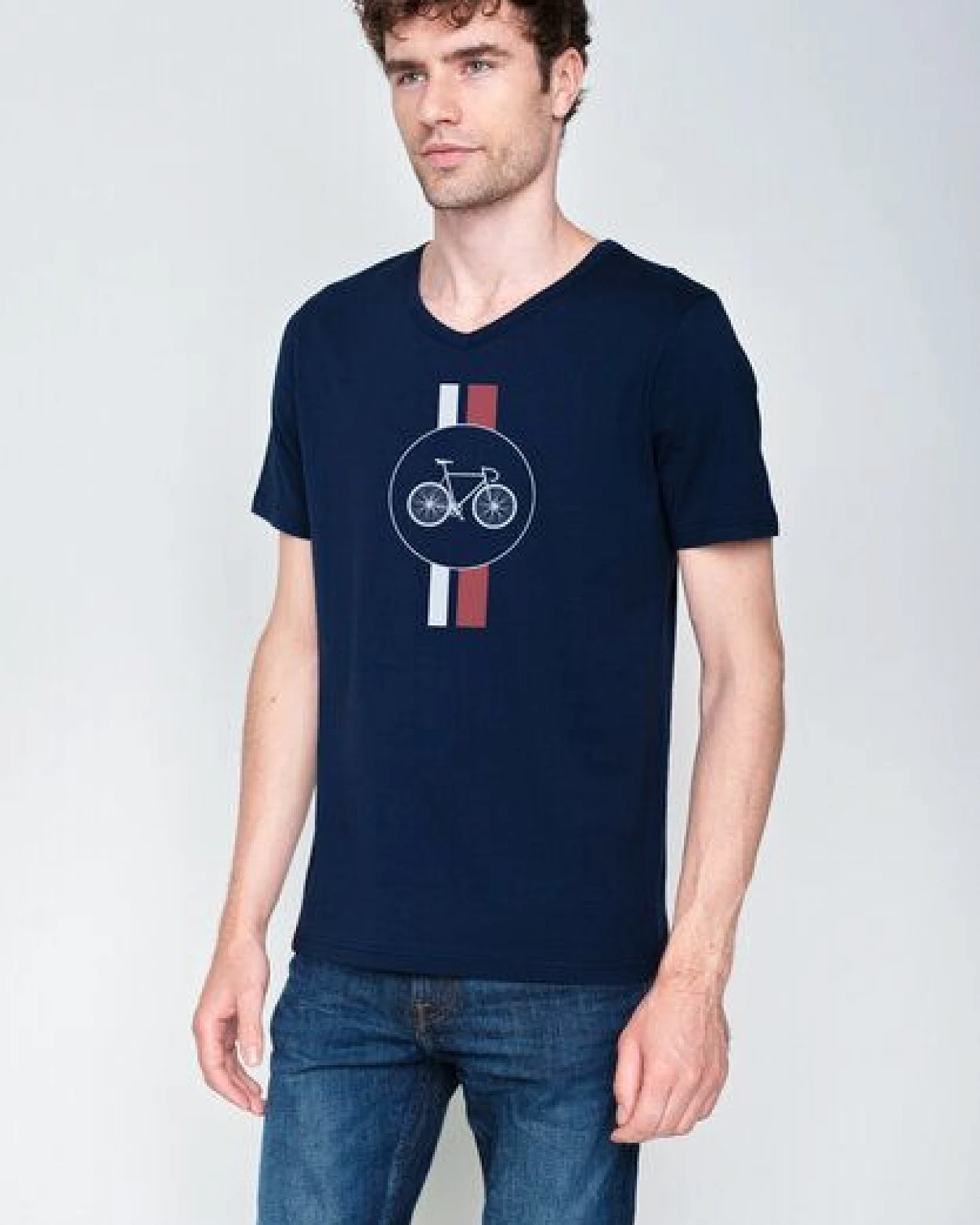 GREENBOMB Bike Highway Peak - Lässiges T-Shirt aus Bio-Baumwolle / hochwertiger Print / GOTS / Fair & Vegan – Ansicht 2