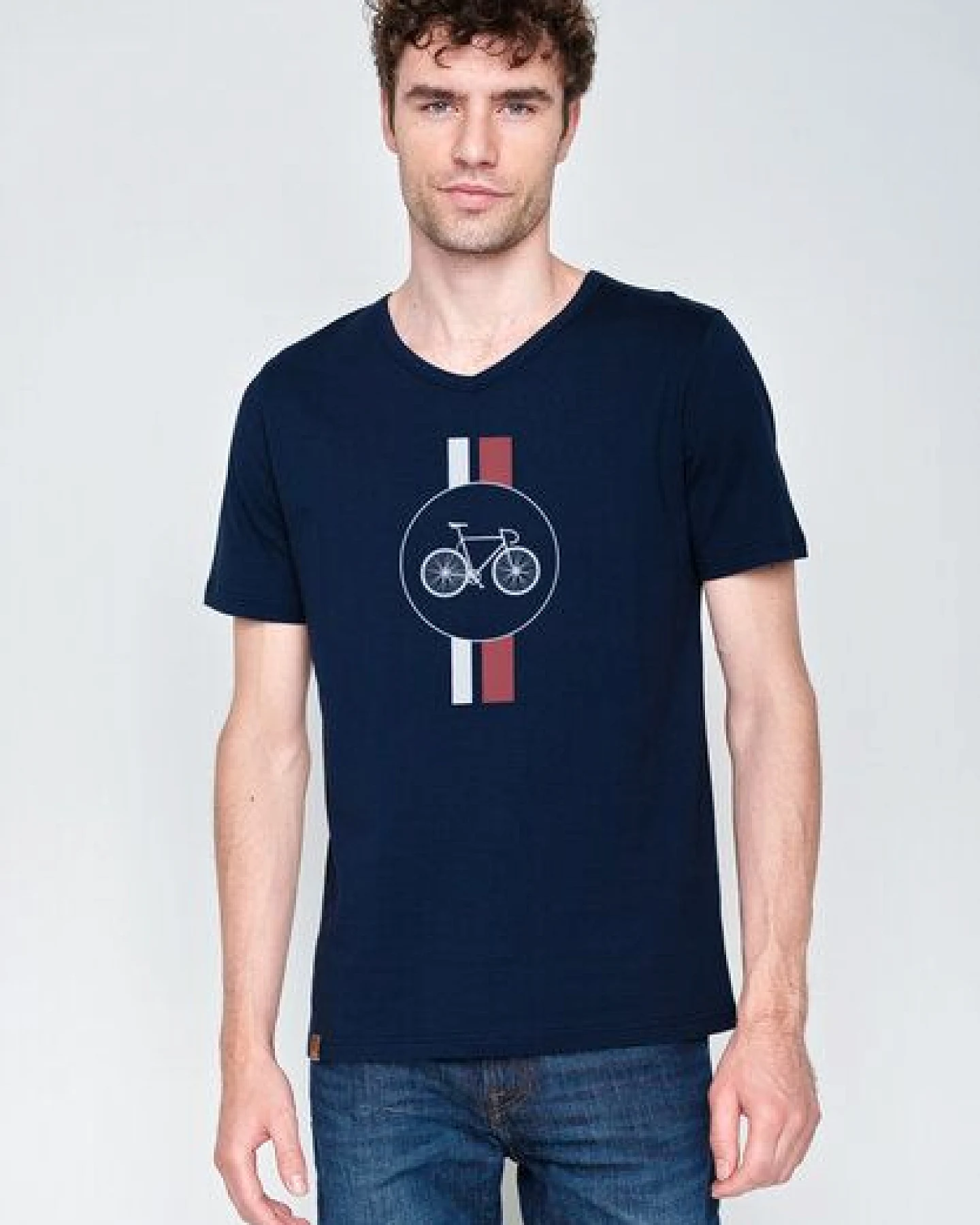 GREENBOMB Bike Highway Peak - Lässiges T-Shirt aus Bio-Baumwolle / hochwertiger Print / GOTS / Fair & Vegan – Ansicht 3
