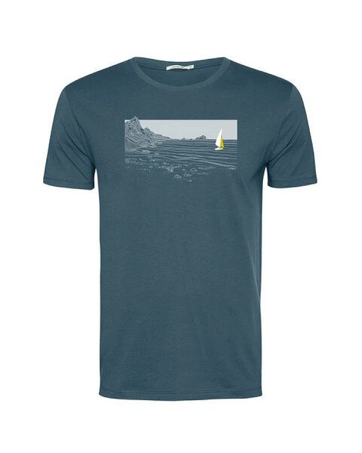 GREENBOMB Nature Cliffsail Guide - Sportliches T-Shirt aus Bio-Baumwolle / hochwertiger Print / GOTS / Fair & Vegan