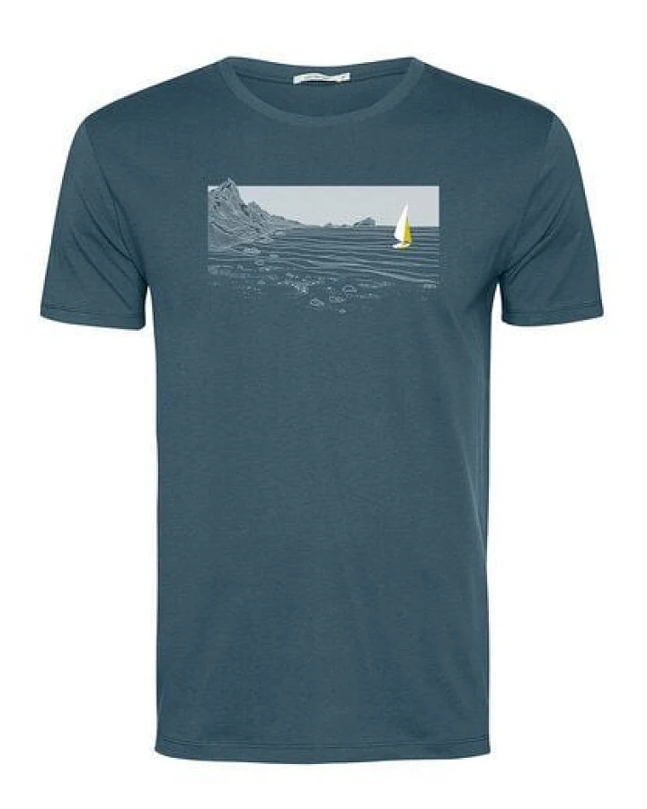 GREENBOMB Nature Cliffsail Guide - Sportliches T-Shirt aus Bio-Baumwolle / hochwertiger Print / GOTS / Fair & Vegan