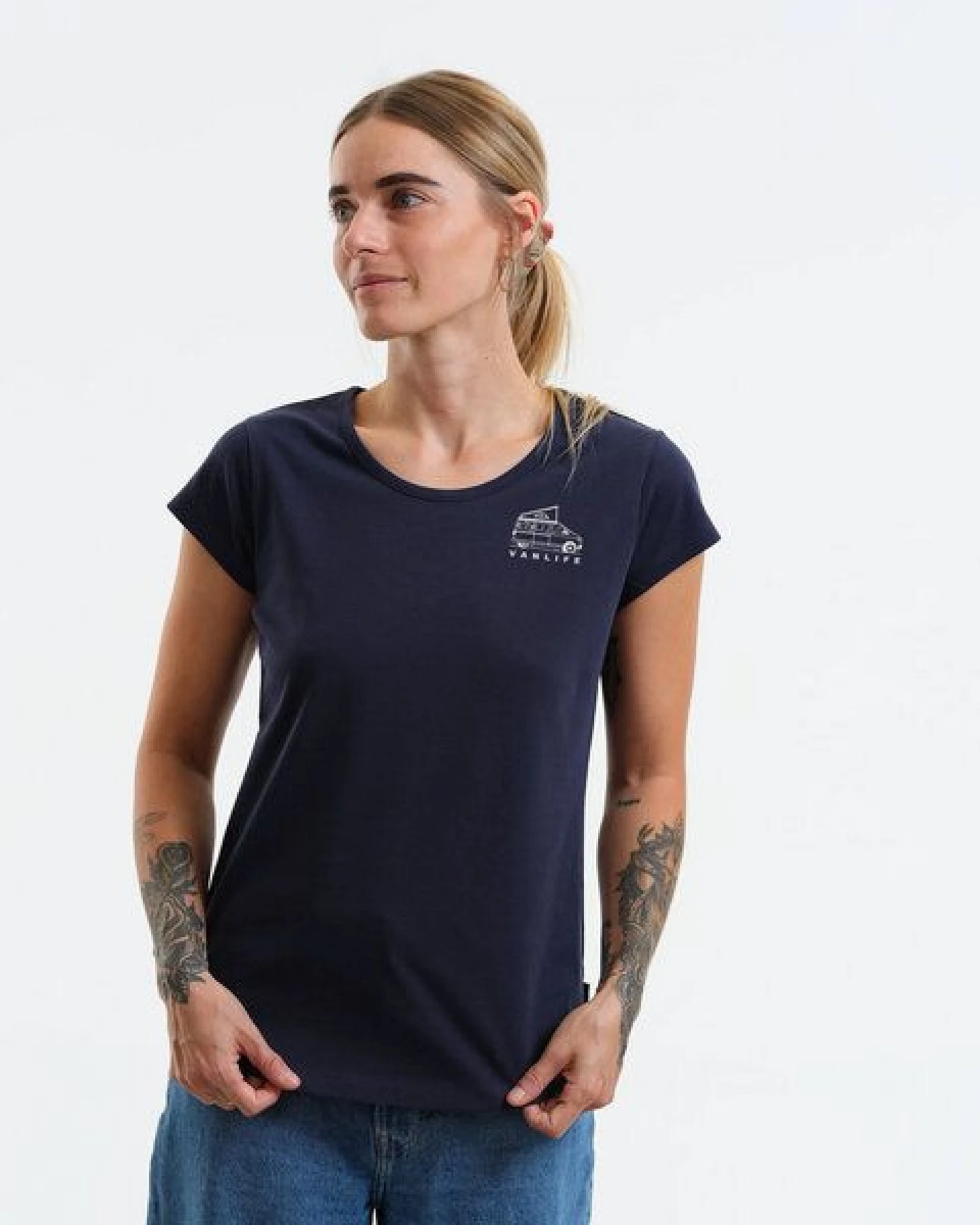 GARY MASH Shirt Asheville Vanlife Miniprint aus Bio-Baumwolle – Ansicht 3