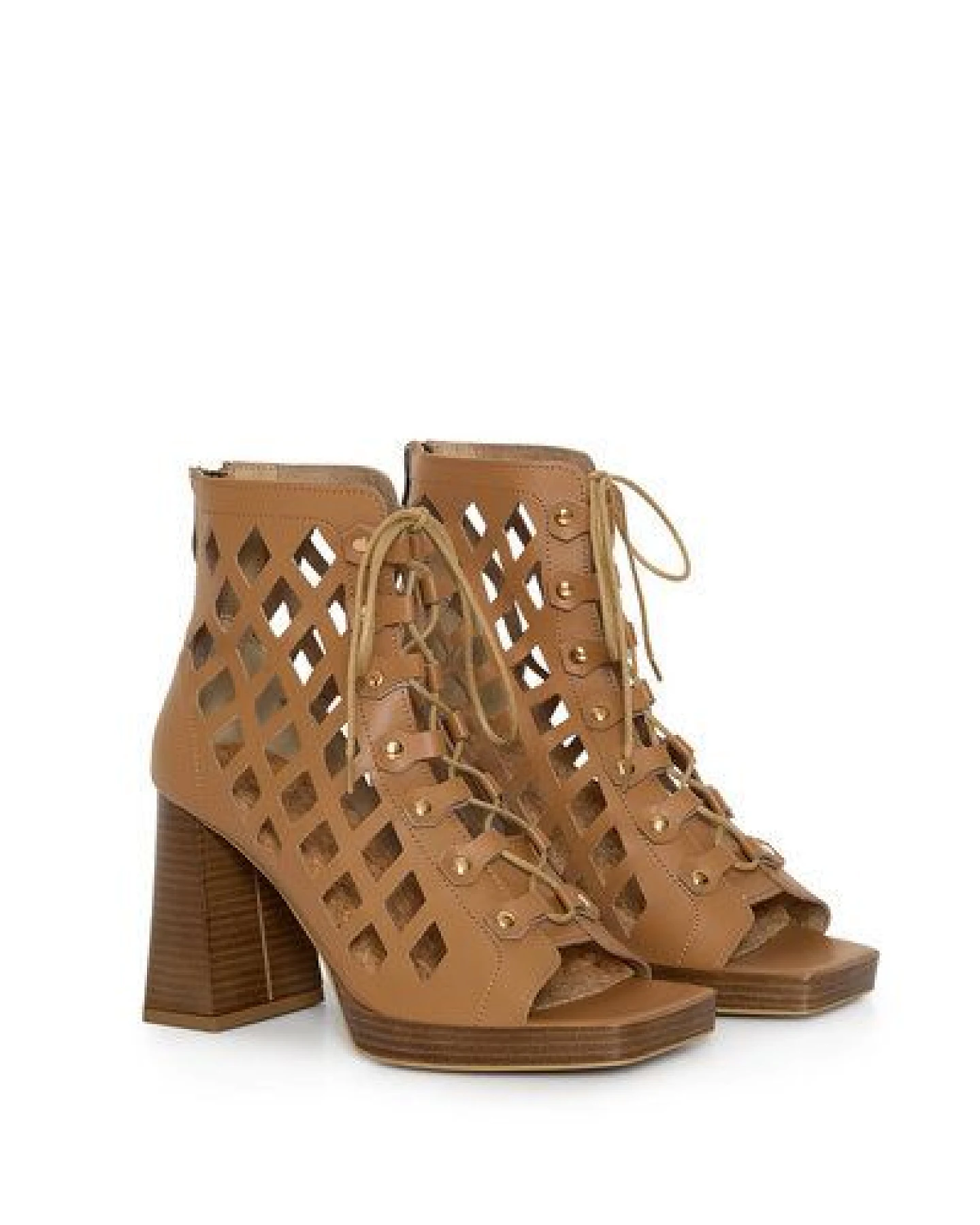 AGAZI DANCE YOUR WAY (toffi) – cut-out block heel sandals made from mushroom leather – Ansicht 3