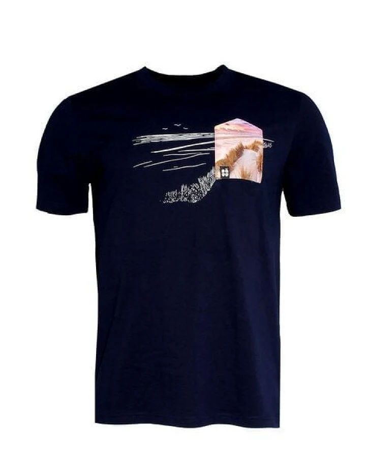 FÄDD Herren T-Shirt Rundhals aus Bio-Baumwolle "Nordsee BT" Navy Blau