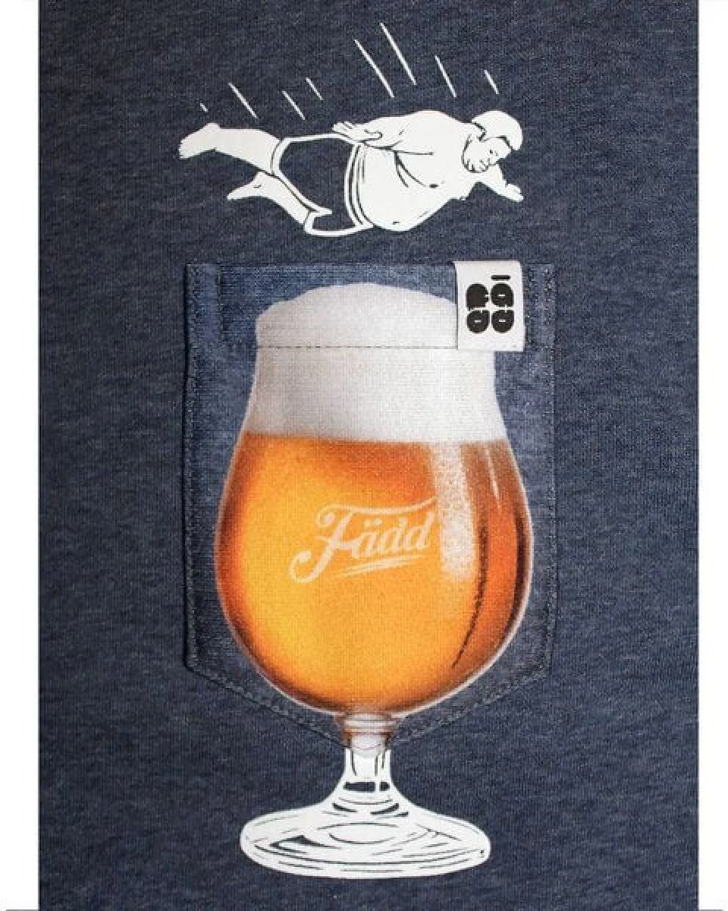 Herren Sweatshirt Pullover aus Bio-Baumwolle "Bier BT" Blau von Fädd – Ansicht 2