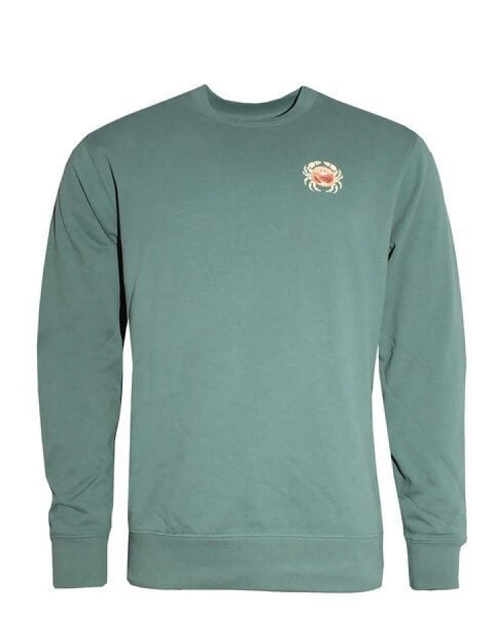 FÄDD Herren Sweatshirt Pullover aus Bio-Baumwolle Kräbbs PäP Grün
