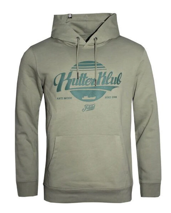 FÄDD Herren Sweatshirt Hoodie Bio-Baumwolle "Kutter Klub Supertrocken" Grün