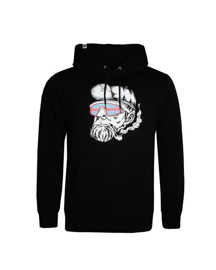 FÄDD Herren Sweatshirt Hoodie Bio-Baumwolle "Fläsch Hipster Hans" Schwarz