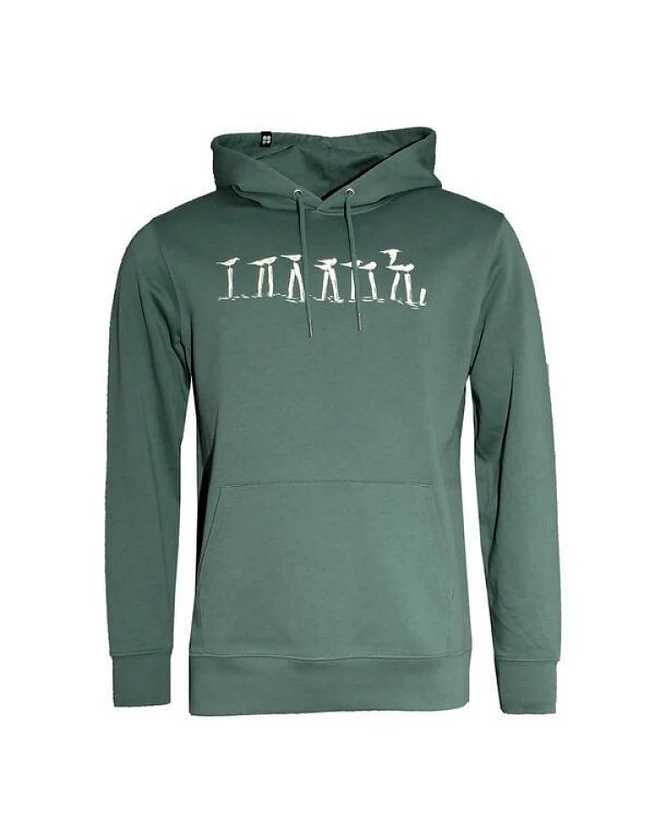 FÄDD Herren Sweatshirt Hoodie aus Bio-Baumwolle "Vollpfosten" Grün