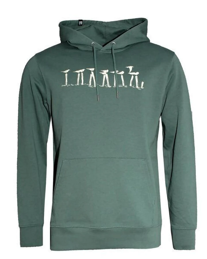 FÄDD Herren Sweatshirt Hoodie aus Bio-Baumwolle "Vollpfosten" Grün
