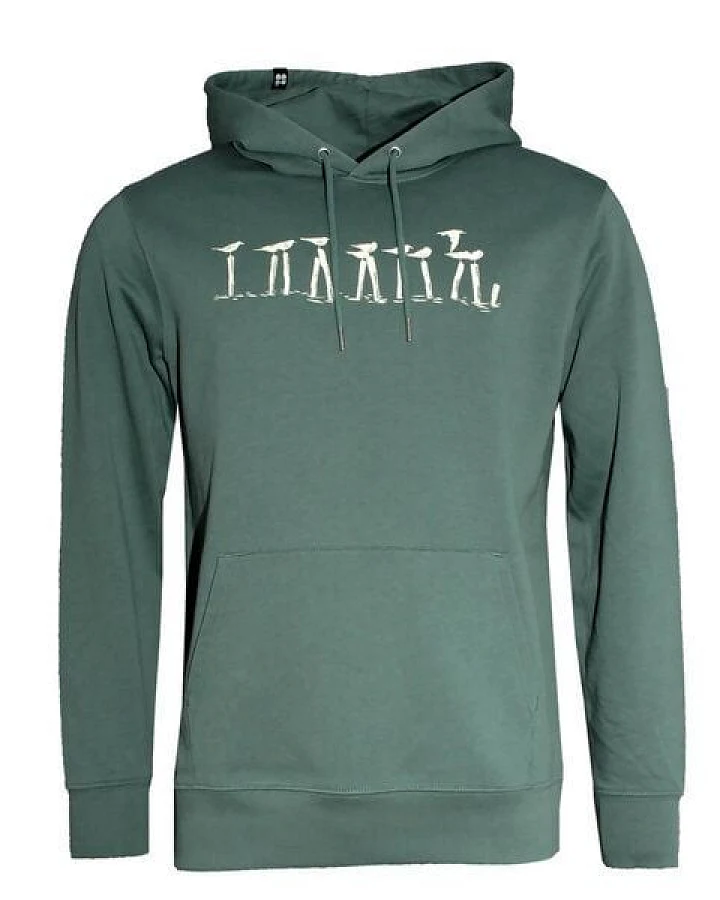 FÄDD Herren Sweatshirt Hoodie aus Bio-Baumwolle "Vollpfosten" Grün