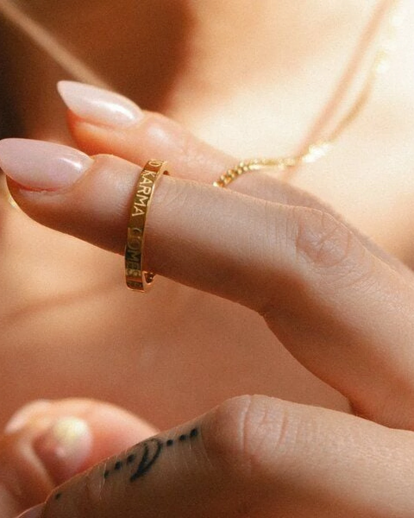 Divasya Vergoldete Kette mit Ring – Ansicht 4