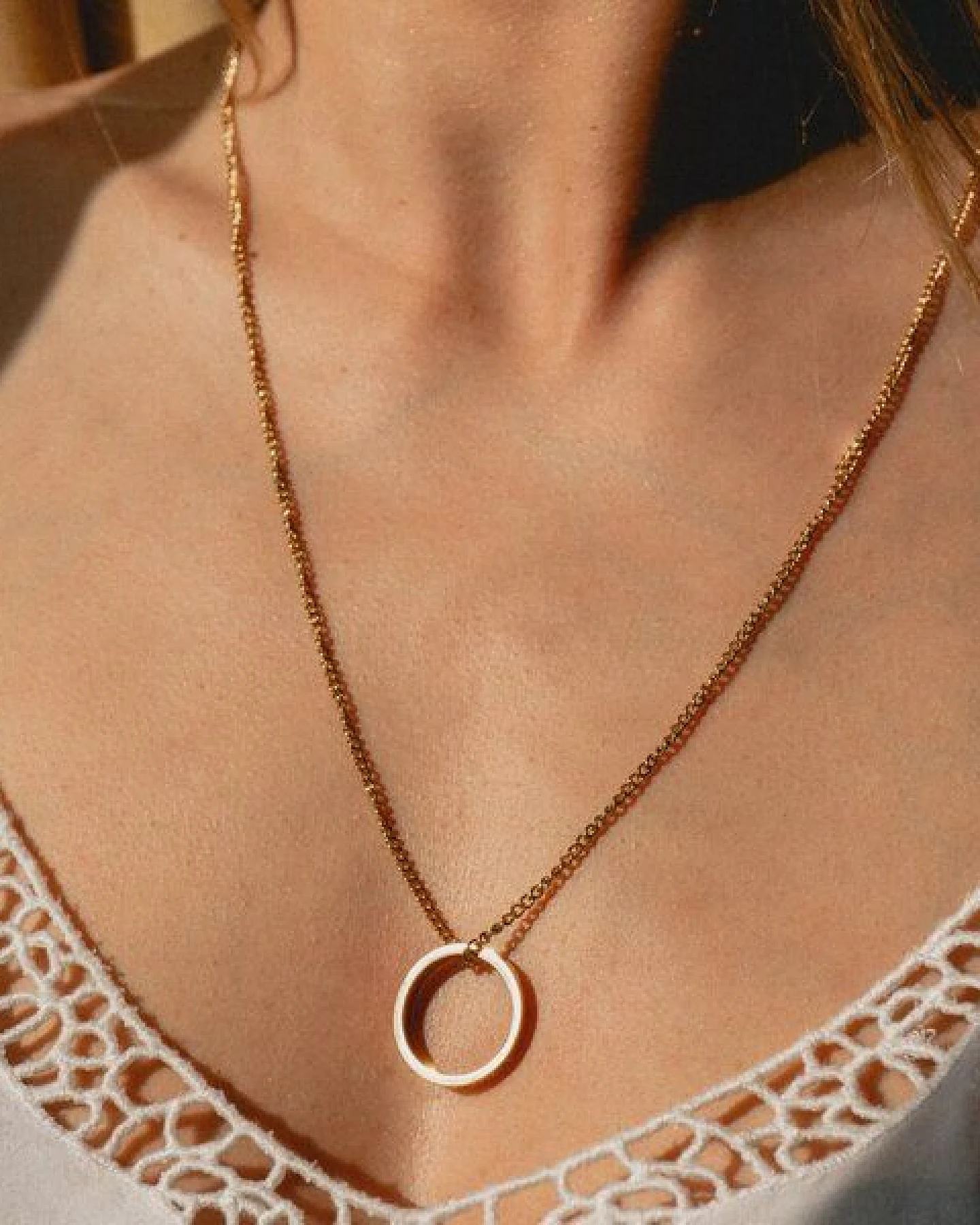 Divasya Vergoldete Kette mit Ring – Ansicht 2