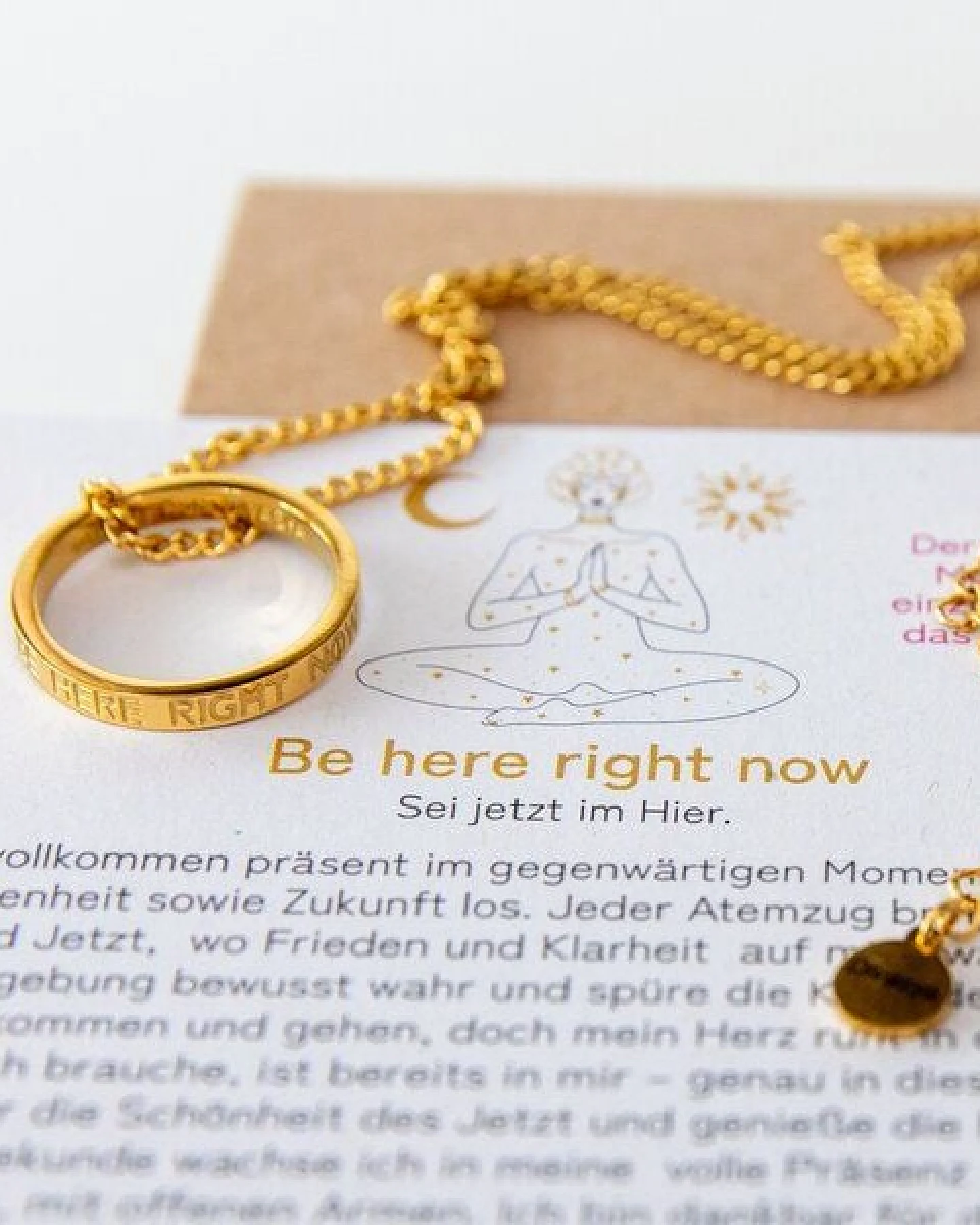 Divasya Vergoldete Kette mit Ring – Ansicht 3