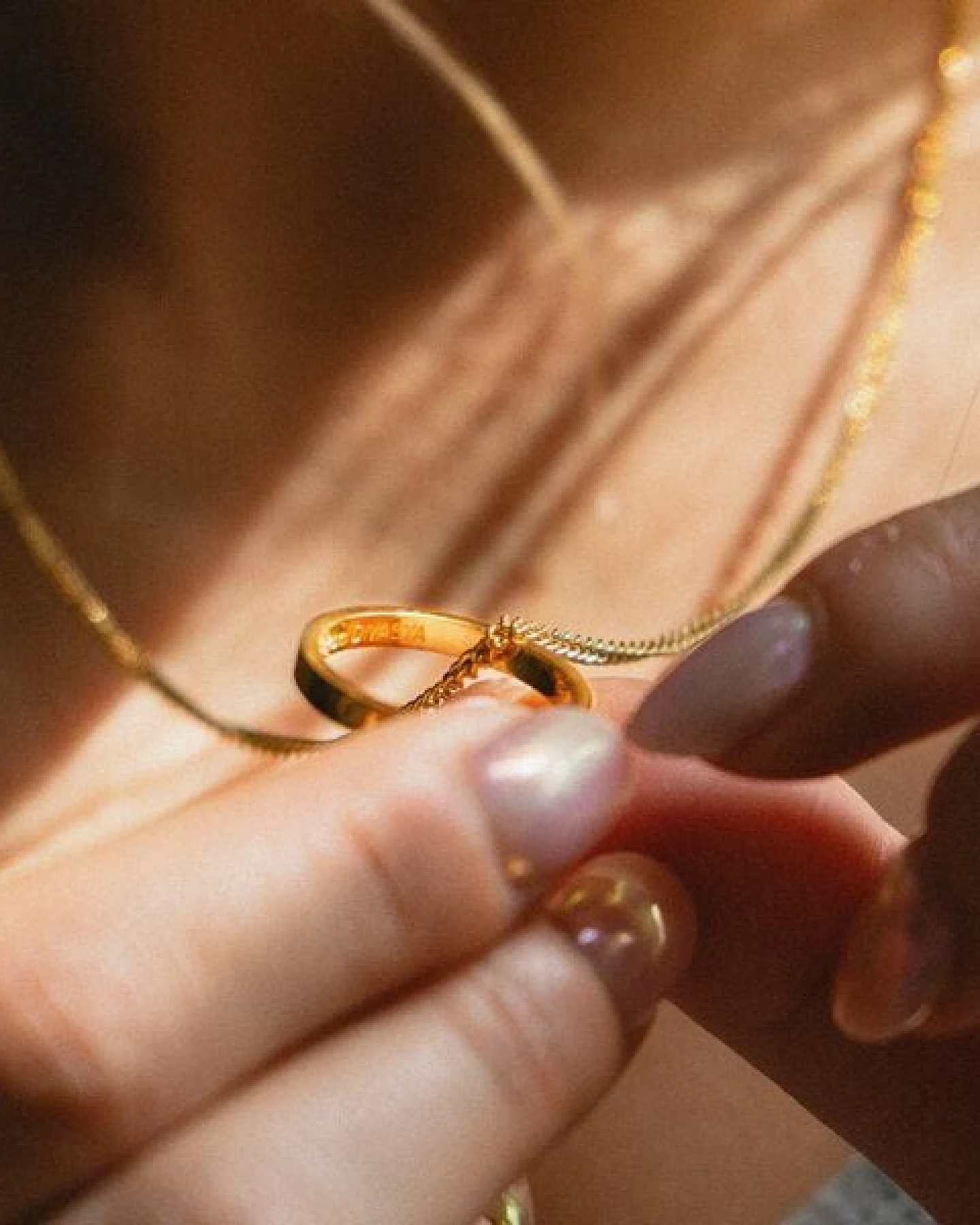 Divasya Vergoldete Kette mit Ring – Ansicht 4