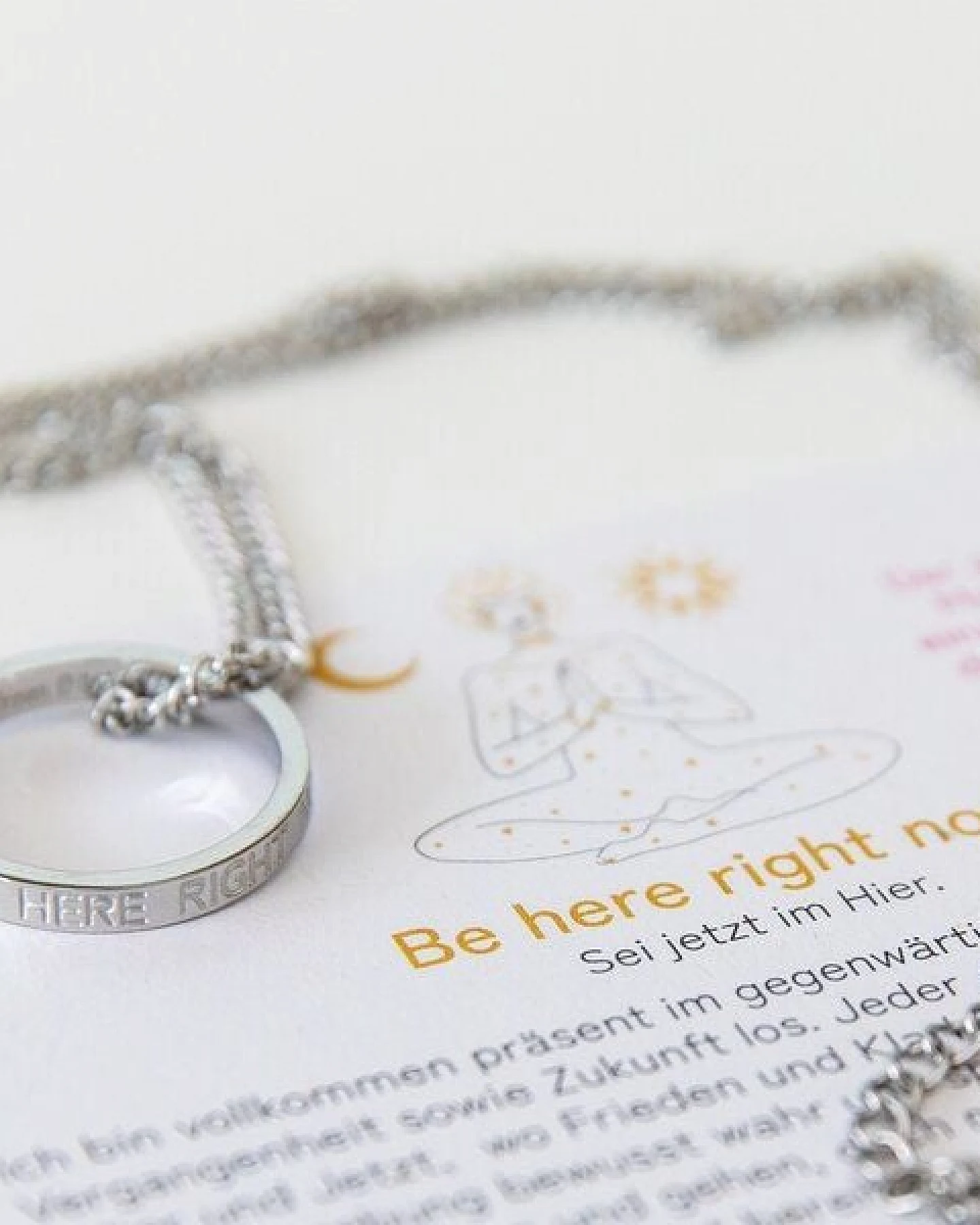 Divasya Silberne Kette mit Ring – Ansicht 3