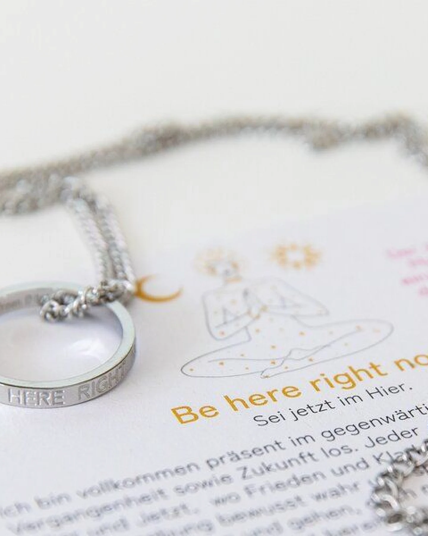Divasya Silberne Kette mit Ring – Ansicht 3