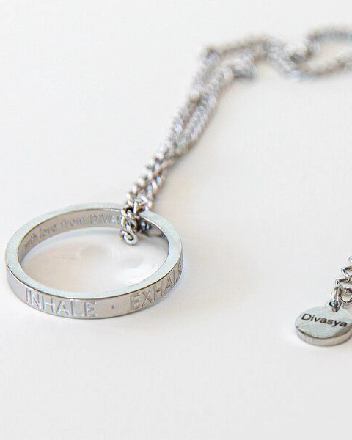 Divasya Silberne Kette mit Ring – Ansicht 3