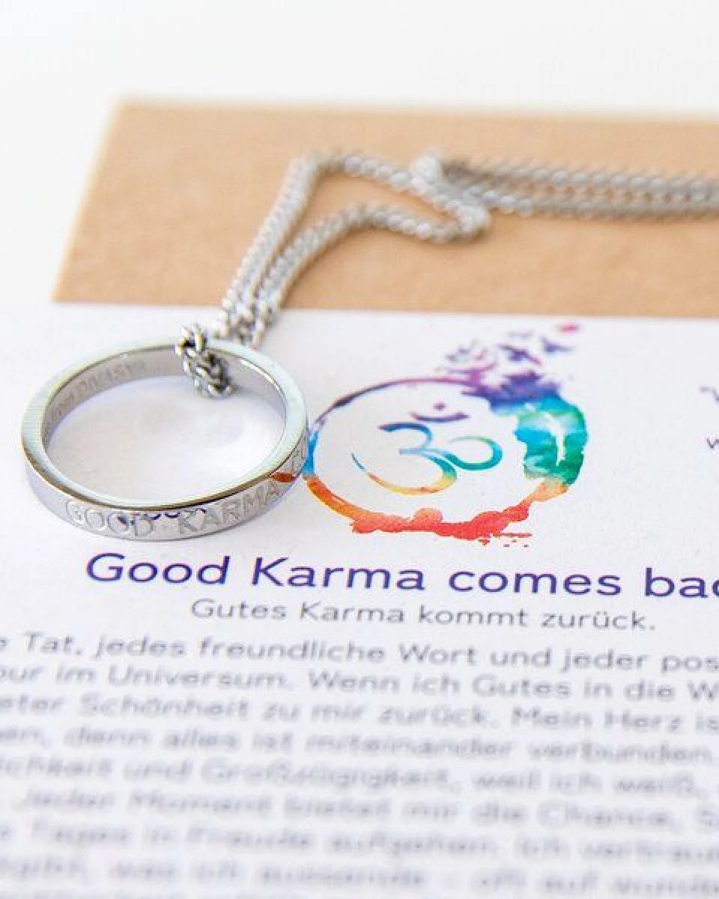 Divasya Silberne Kette mit Ring – Ansicht 3