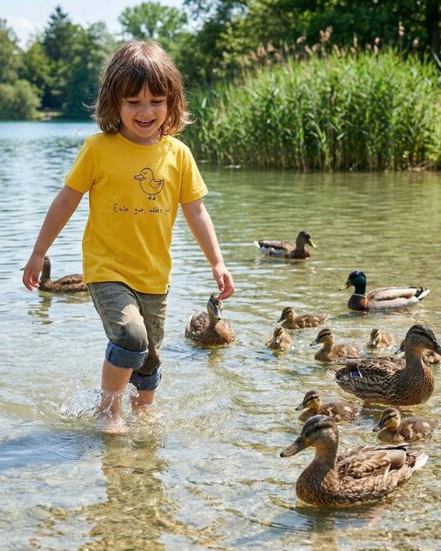 GARY MASH Kinder T-Shirt Ente gut, alles gut aus Bio-Baumwolle – Ansicht 2