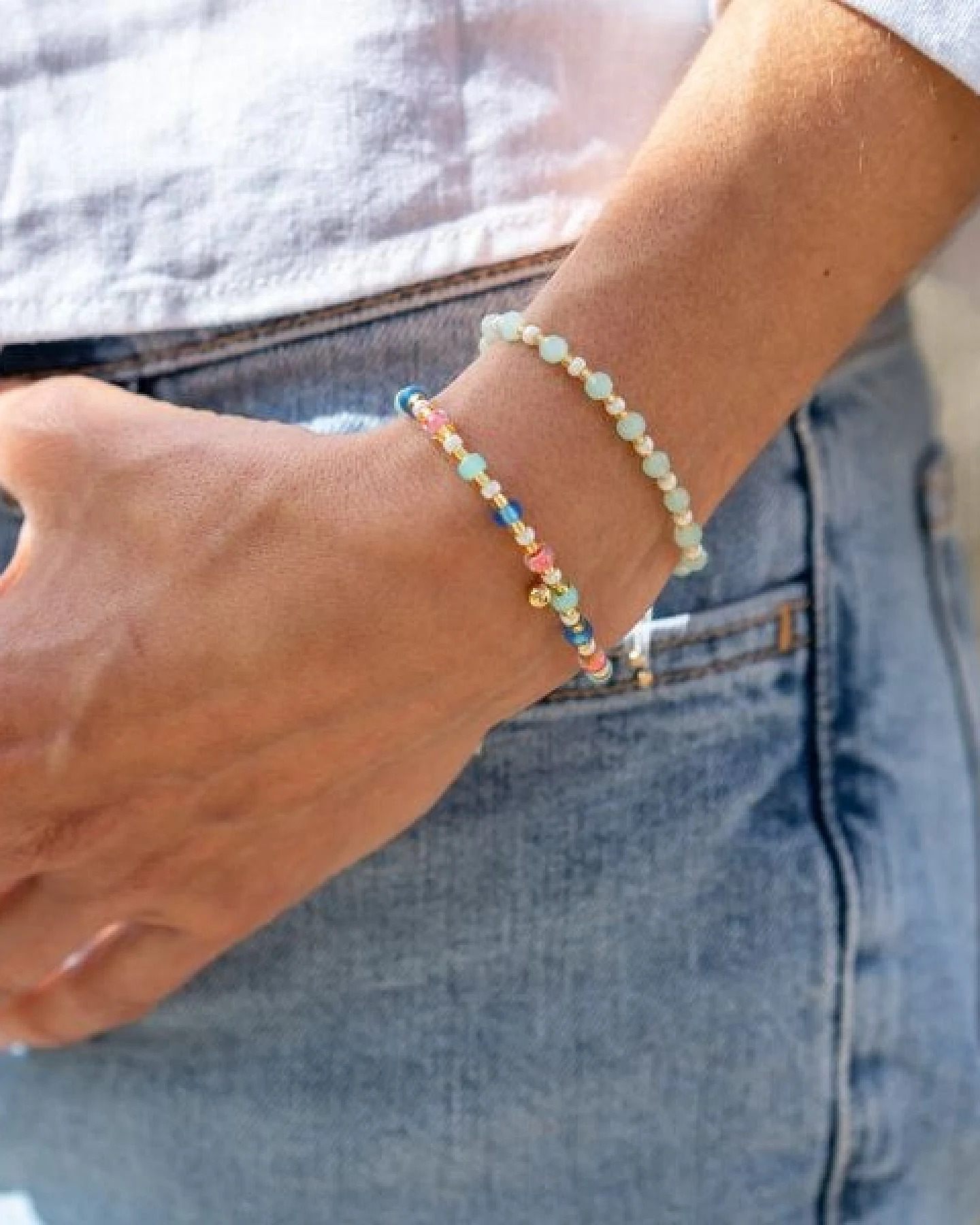 juni Sommer Perlenarmband "Amalfi" pastell – Ansicht 4