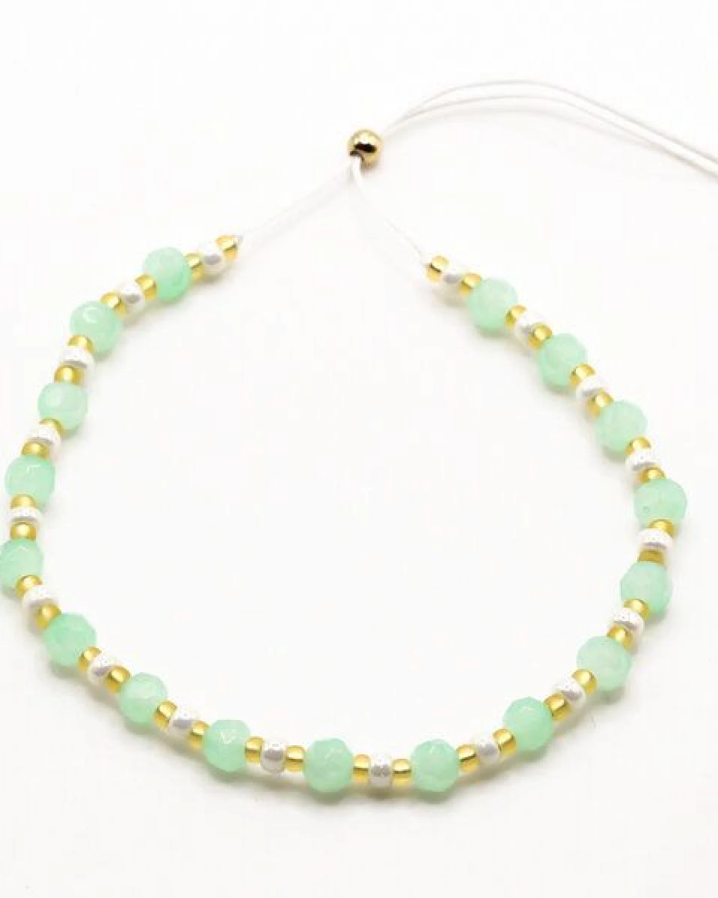 juni Perlenarmbänder Set "Amalfi Summer" pastell mint - handgemacht in Deutschland – Ansicht 4