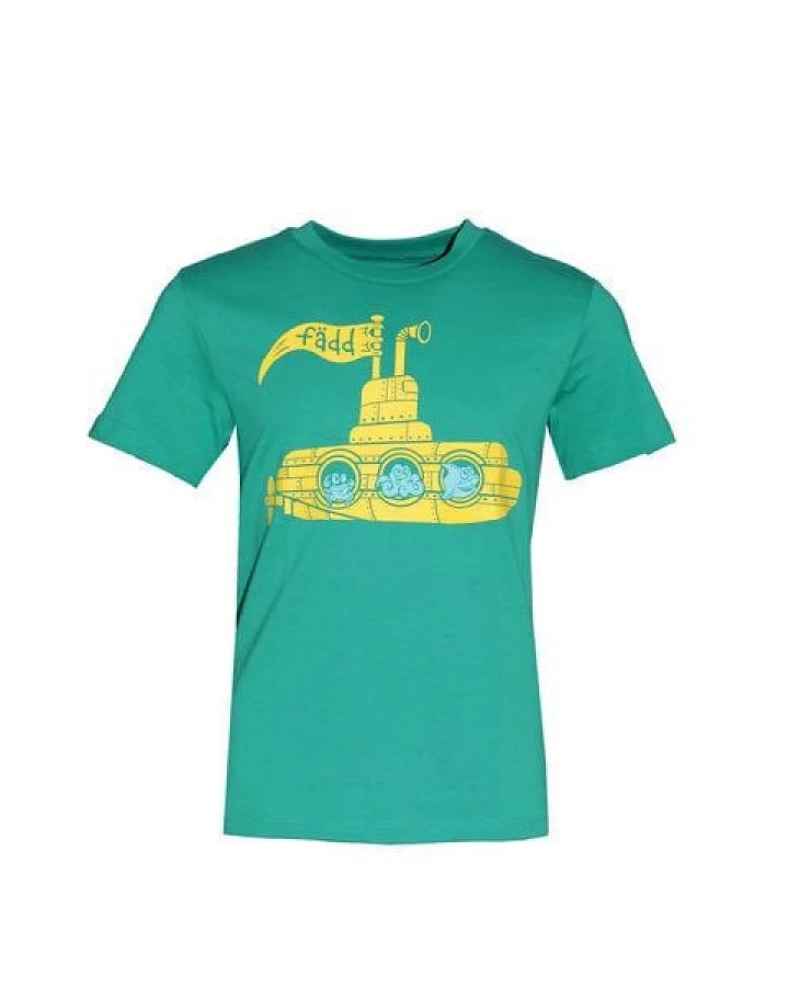 Kinder T-Shirt Rundhals aus Bio-Baumwolle "Untergegluggert" Grün Fädd
