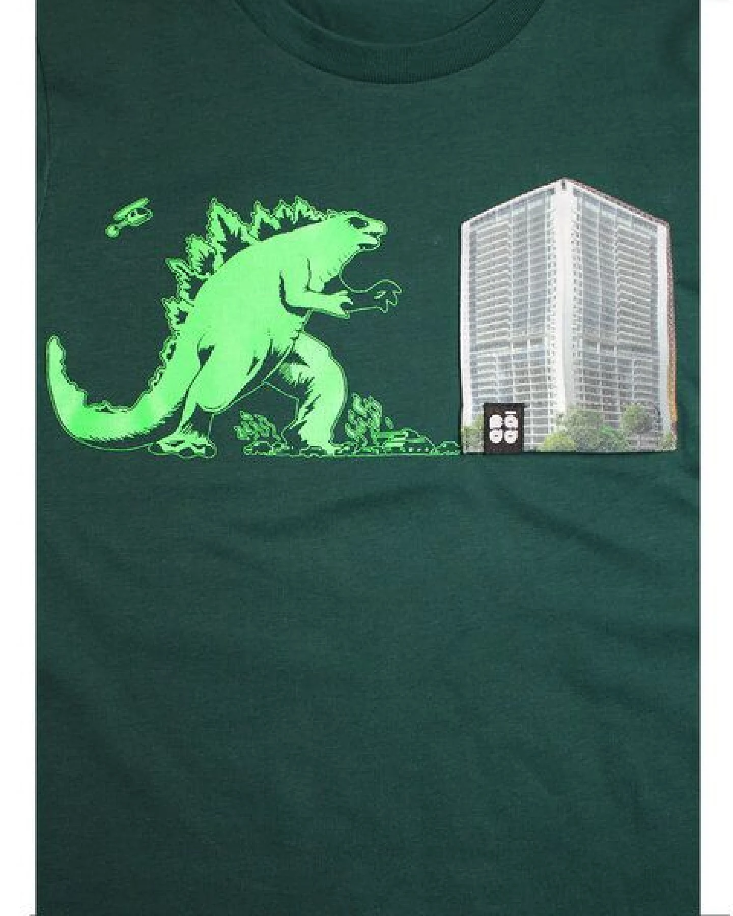 Kinder T-Shirt Rundhals Bio-Baumwolle "Kaiju BT (Kidz)" Grün von Fädd – Ansicht 2