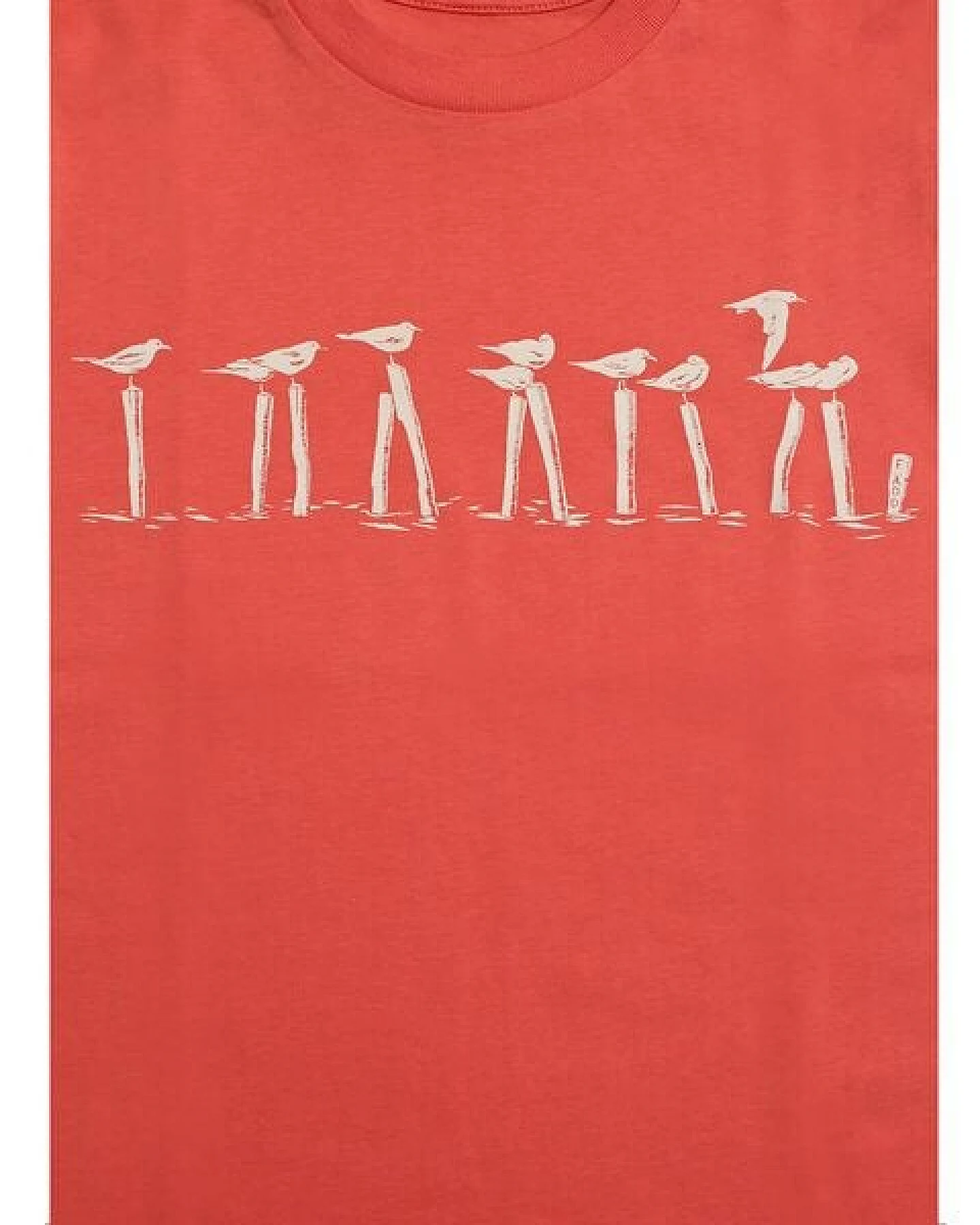 Kinder T-Shirt Rundhals Bio-Baumwolle "Vollpfosten (Kidz)" Orange Fädd – Ansicht 2