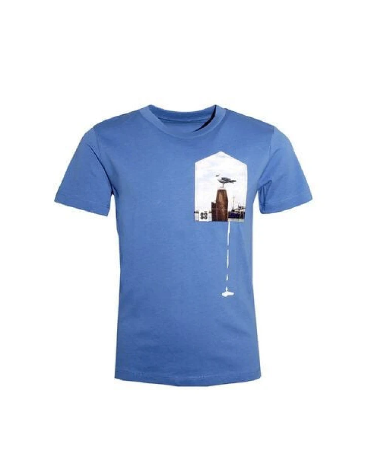 FÄDD Kinder T-Shirt Rundhals Bio-Baumwolle "Glücksschiss BT (Kidz)" Blau