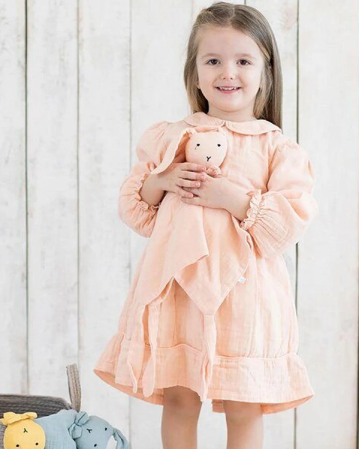 OrganicEra Peter-Pan-Kragen-Kleid aus Bio-Musselin