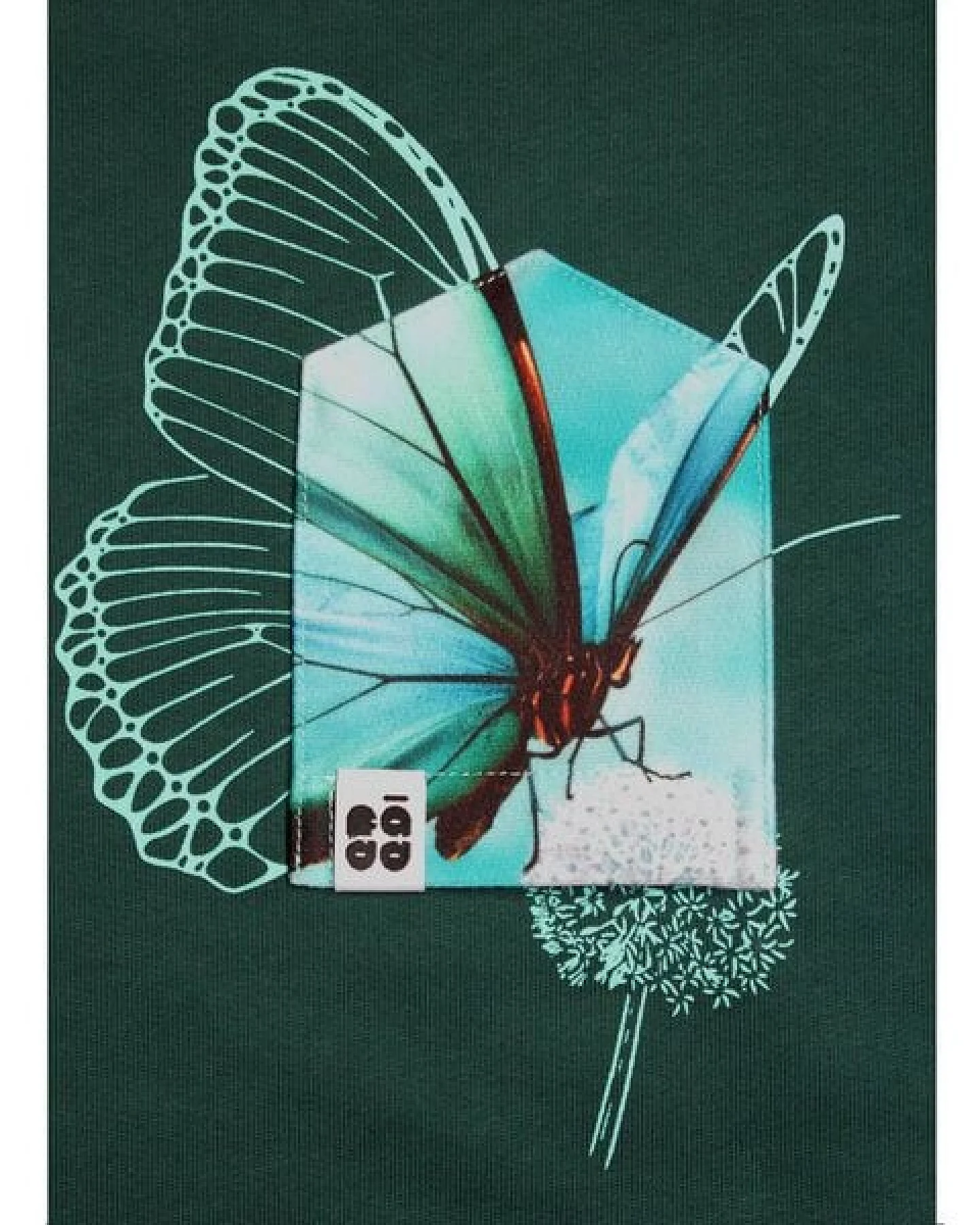 FÄDD Kinder Sweatshirt Pullover Biobaumwolle "Butterfliege BT (Kidz)" Grün – Ansicht 2