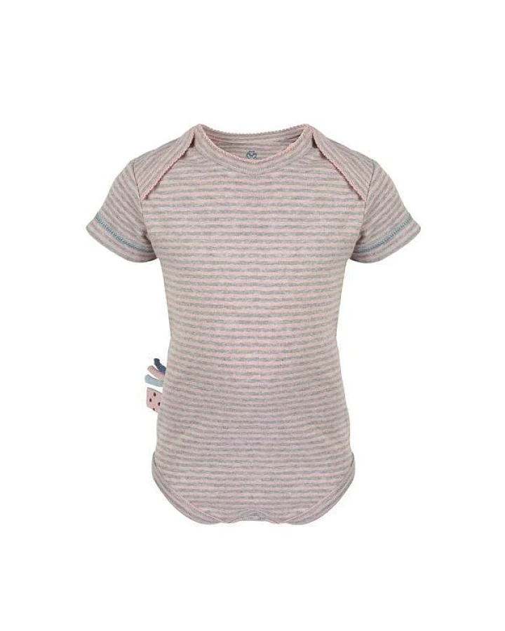 Baby S/S Kurzarm Bodysuit Gestreift 'OrganicEra' aus Bio-Baumwolle