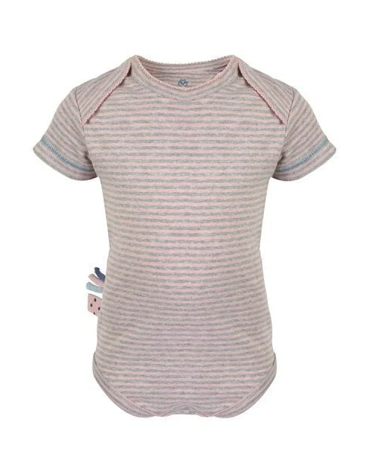 Baby S/S Kurzarm Bodysuit Gestreift 'OrganicEra' aus Bio-Baumwolle