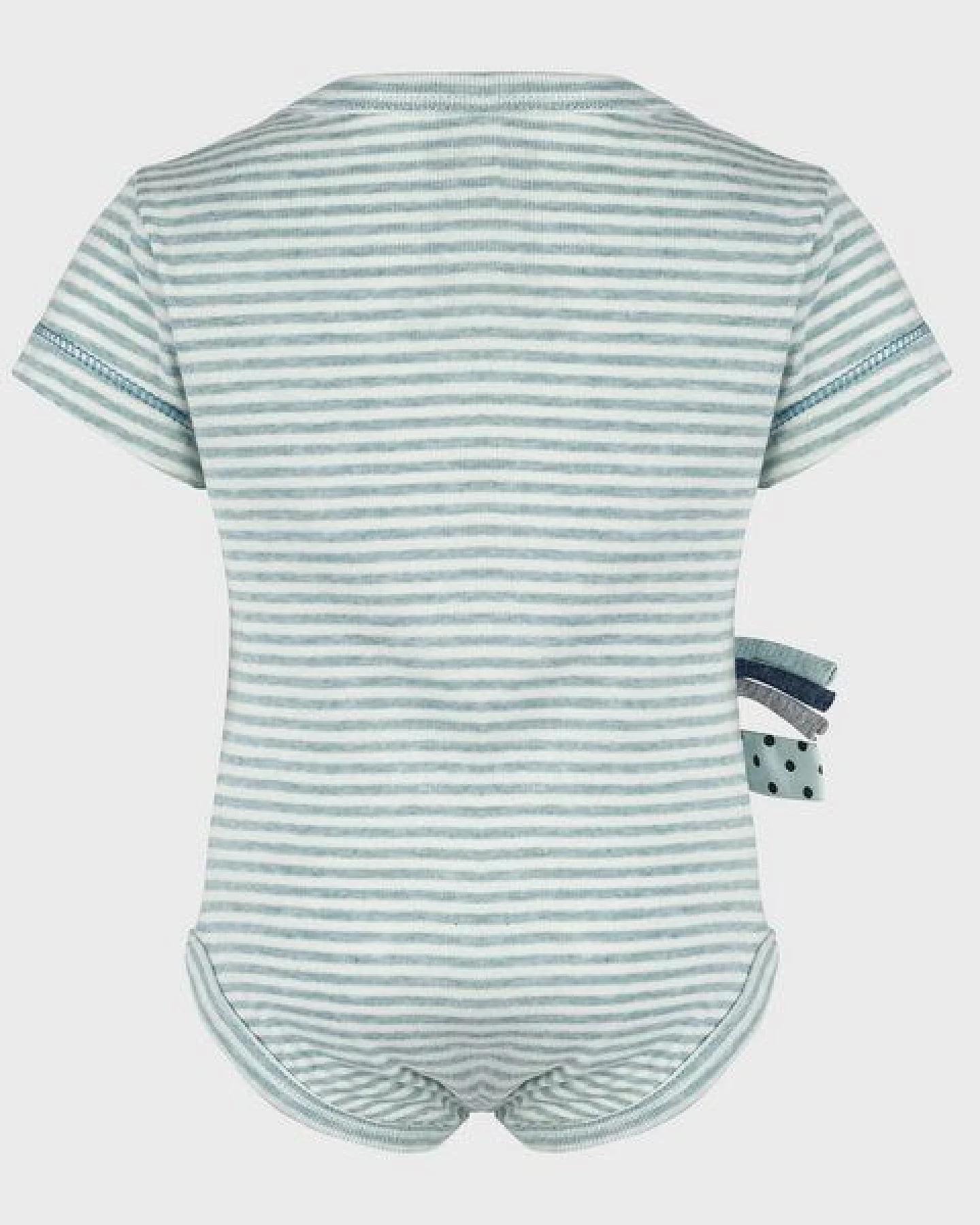 Baby S/S Kurzarm Bodysuit Gestreift 'OrganicEra' aus Bio-Baumwolle – Ansicht 3