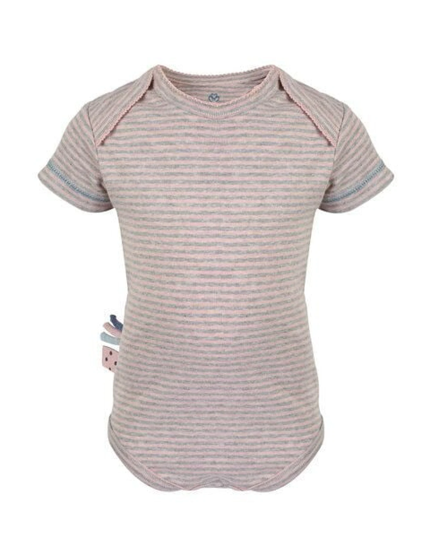 Baby S/S Kurzarm Bodysuit Gestreift 'OrganicEra' aus Bio-Baumwolle – Ansicht 2