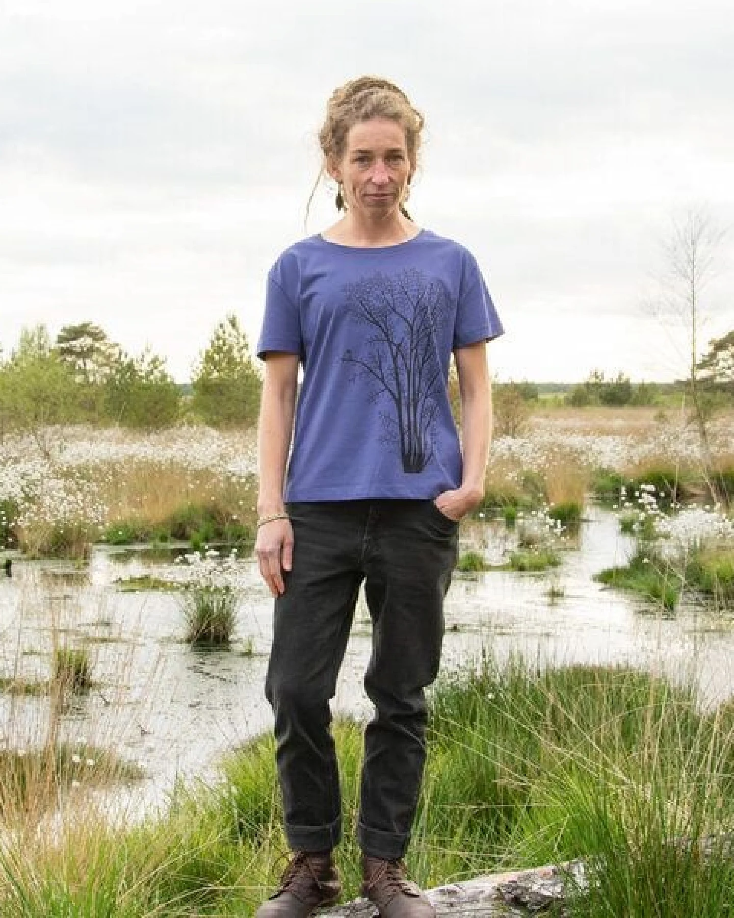 Cmig Damen T-Shirt Erle mit Elster – Ansicht 4
