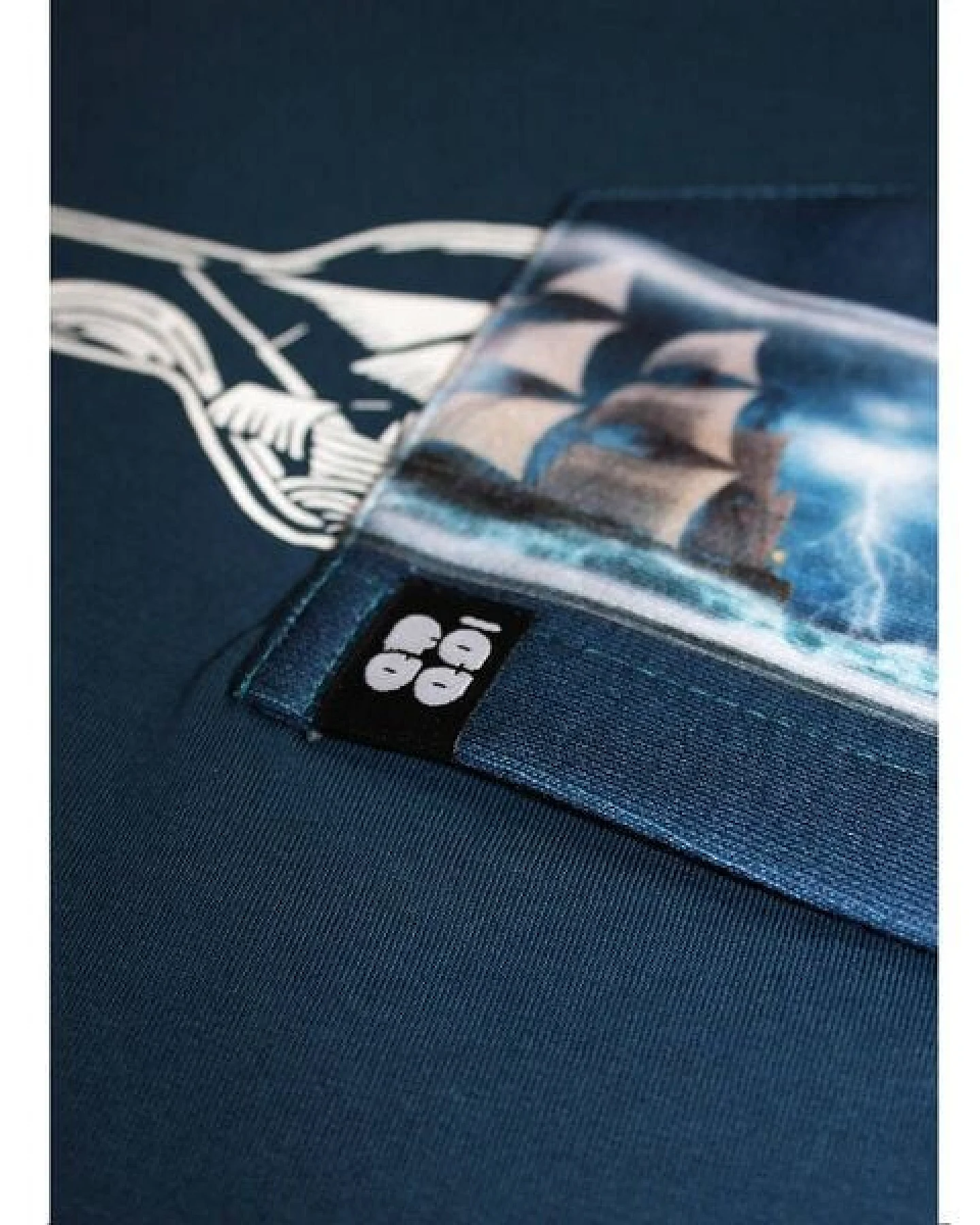 FÄDD Damen T-Shirt Rundhals aus Bio-Baumwolle "Buddlschüff BT" Blau – Ansicht 4