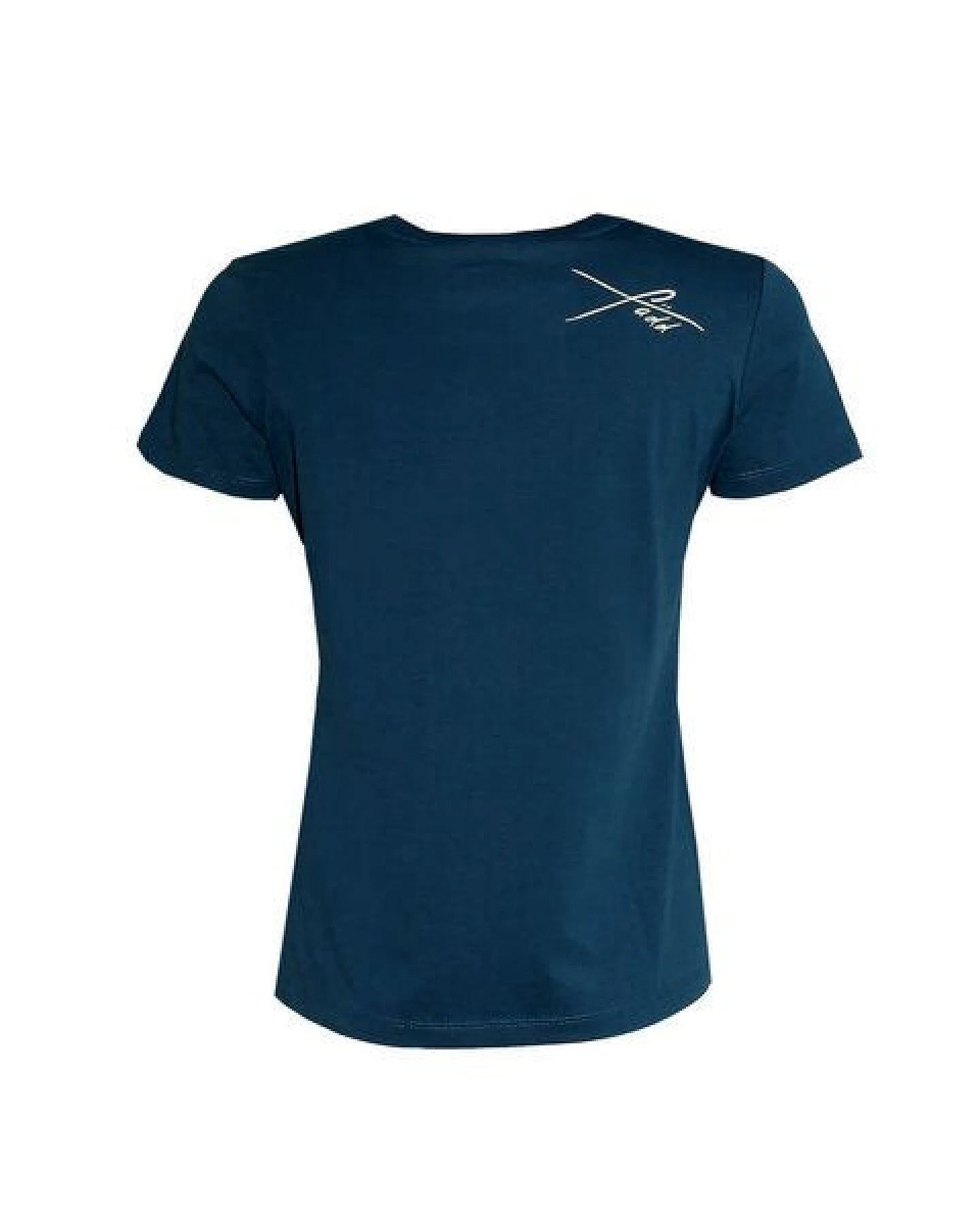 Damen T-Shirt Rundhals aus Bio-Baumwolle "Hipster Haps" Blau von Fädd – Ansicht 3