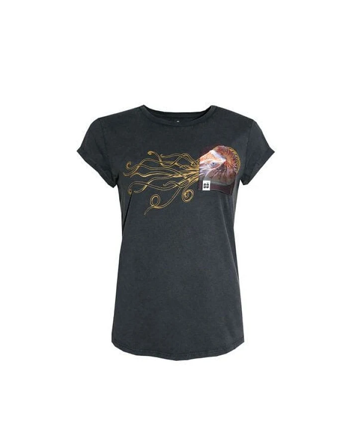 FÄDD Damen T-Shirt Rundhals aus Bio-Baumwolle "Nautilust BT" Grau