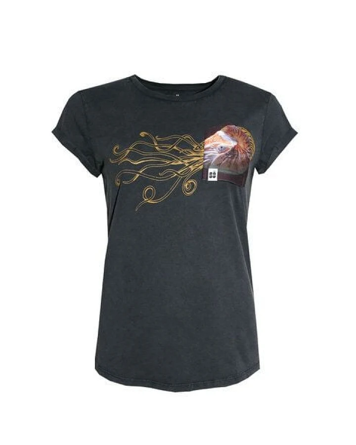 FÄDD Damen T-Shirt Rundhals aus Bio-Baumwolle "Nautilust BT" Grau