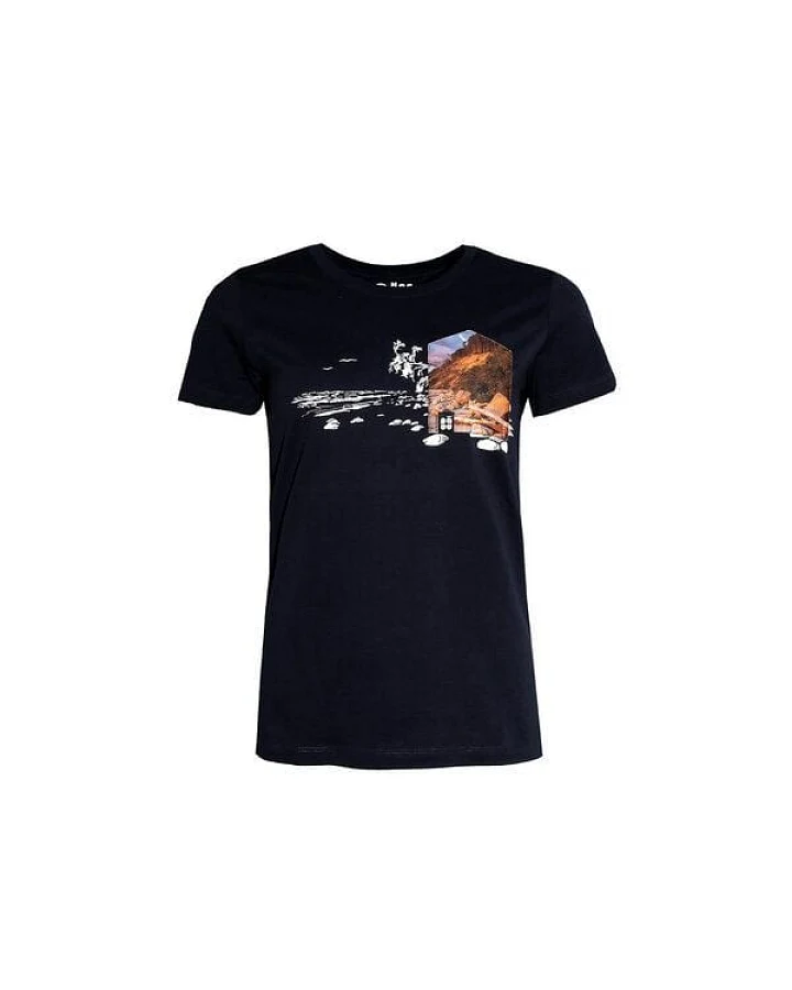 FÄDD Damen T-Shirt Rundhals aus Bio-Baumwolle "Ostsee BT" Navy Schwarz