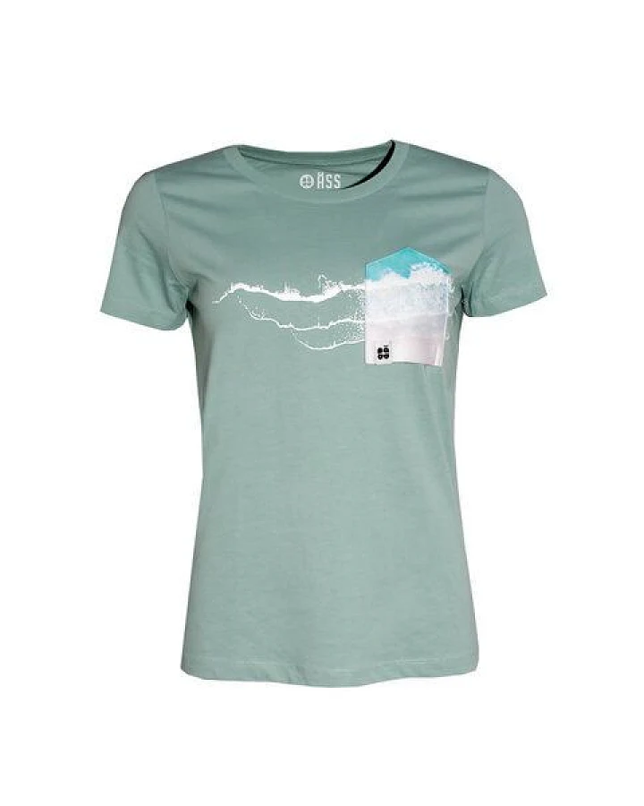 FÄDD Damen T-Shirt Rundhals aus Bio-Baumwolle "Weißwasser BT" Grün