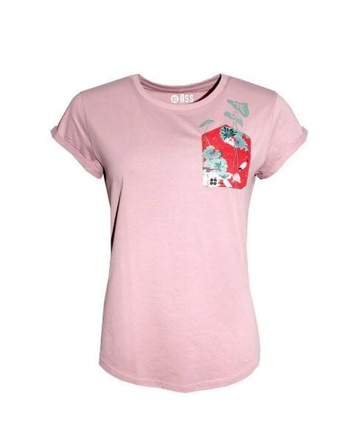 Damen T-Shirt Rundhals aus Bio-Baumwolle "Okinawa BT" Rosa von Fädd