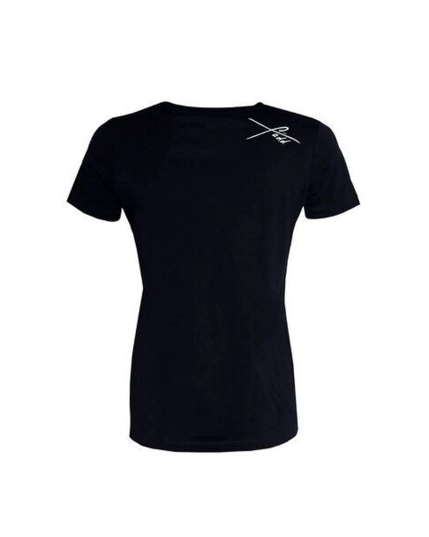 FÄDD Damen T-Shirt Rundhals aus Bio-Baumwolle "Rotwein BT" Navy Schwarz – Ansicht 3